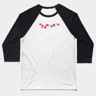 Hearts Valentine's Day doodle hearts border design Baseball T-Shirt